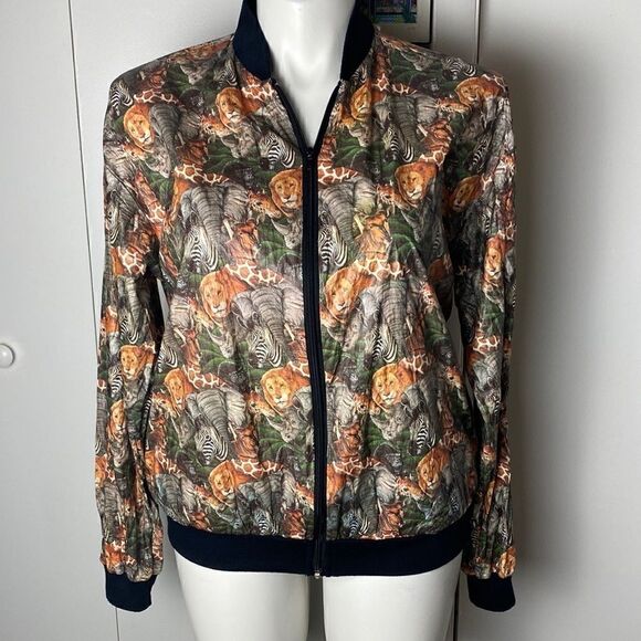 VINTAGE DISNEY | Animal Kingdom Paper Jacket Full Zip Size L - Picture 1 of 7